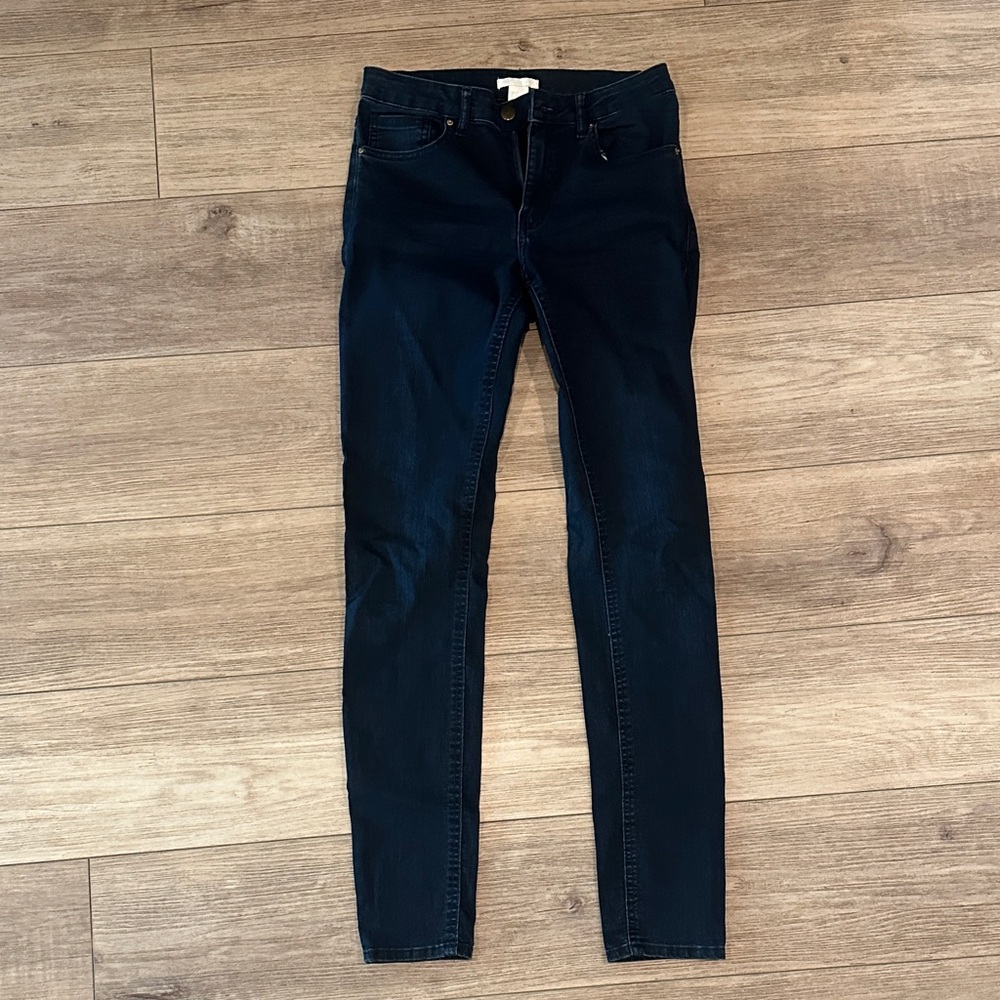 H&M Women's Skinny Jeans in Dark Indigo Blue
